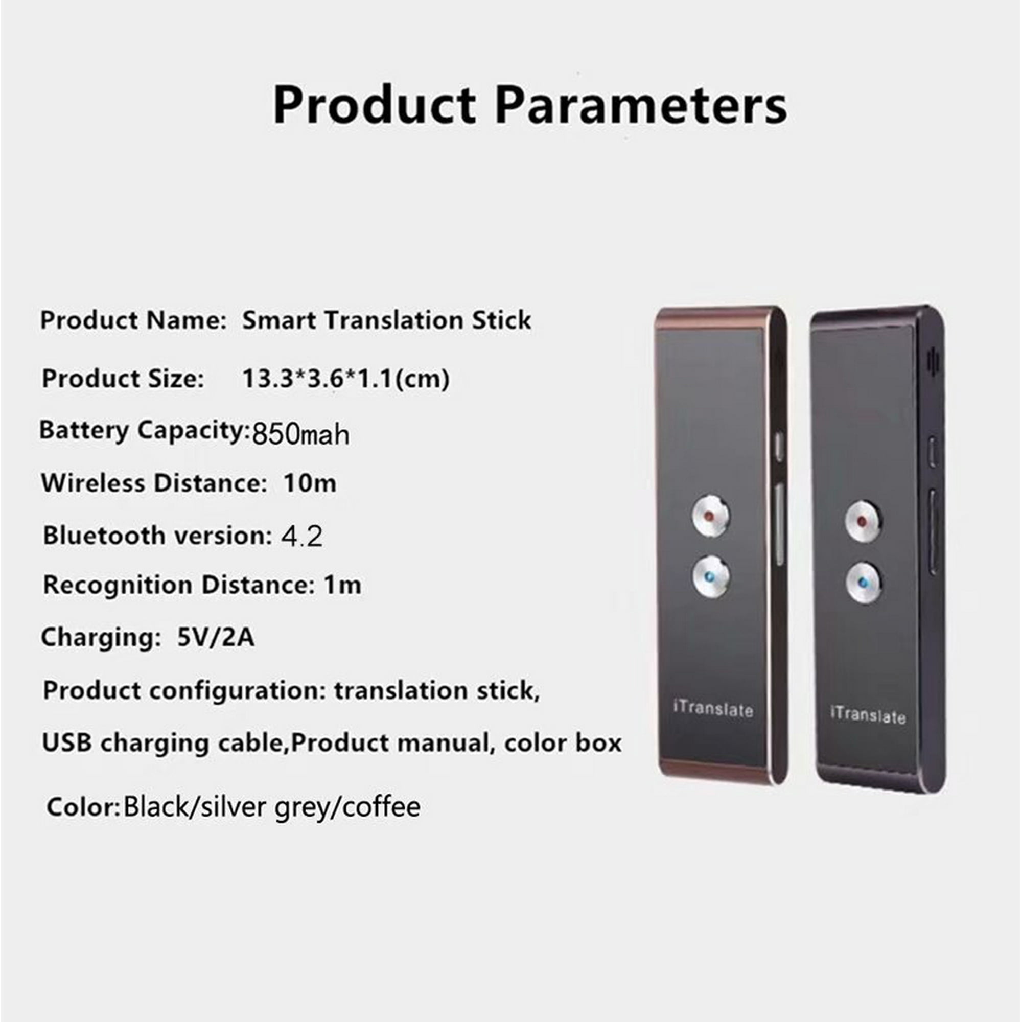 Languages for Travel Business Shopping Meeting Translator Black 33 New T8 Handheld Pocket Smart Voice Translator Real Time Speech Translation